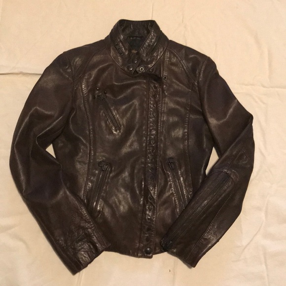 replay leather jacket womens